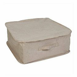 Compactor Textilný úložný box na oblečenie a prikrývky so zipsom Sandy 46 x 46 x 20,5 cm