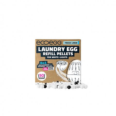 ECOEGG Náplň do vajíčka na bielu a svetlú bielizeň, 50 praní, svieža bavlna